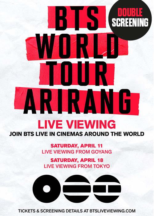 BTS - DOUBLE SCREENING - WORLD TOUR 'ARIRANG' IN GOYANG AND JAPAN: LIVE VIEWING